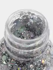 Серебряный глиттер-гель для лица и тела