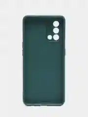 Тёмно-зелёный чехол OPPO A74 4G (Оппо А74, 4джи), силиконовый
