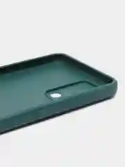 Тёмно-зелёный чехол OPPO A74 4G (Оппо А74, 4джи), силиконовый