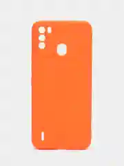 Оранжевый чехол для Itel Vision 1 pro, S16 (Ител Вижн 1 про, с16), силиконовый, с защитой камеры