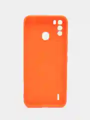 Оранжевый чехол для Itel Vision 1 pro, S16 (Ител Вижн 1 про, с16), силиконовый, с защитой камеры