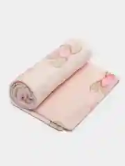 Кораллово-розовый детский плед, велсофт, 90 х 100 см