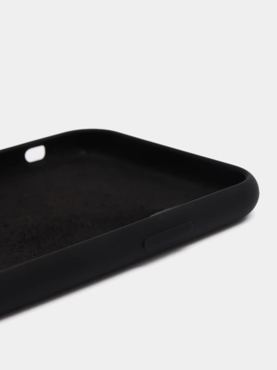 Черный чехол Silicone Case для iPhone XR, с открытым низом