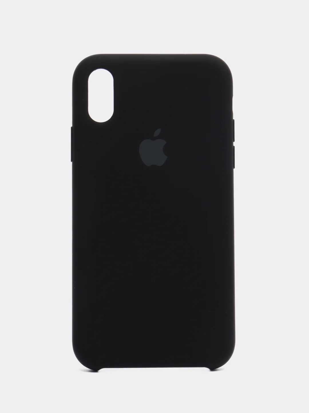 Черный чехол Silicone Case для iPhone XR, с открытым низом