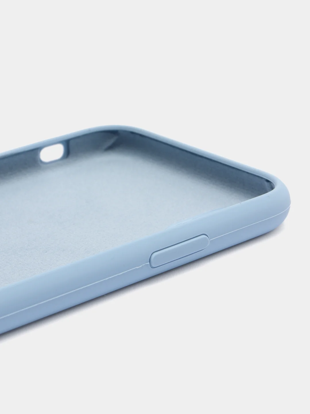 Небесно-голубой чехол Silicone Case для iPhone XR, с открытым низом