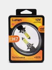 Комплект ламп H7 Lumen Yellow,  жёлтый свет +50%, 12V-55W, 2 штуки