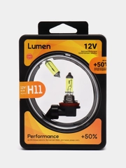Комплект ламп H11 Lumen Yellow, жёлтый свет, 12V-55W, 2 штуки