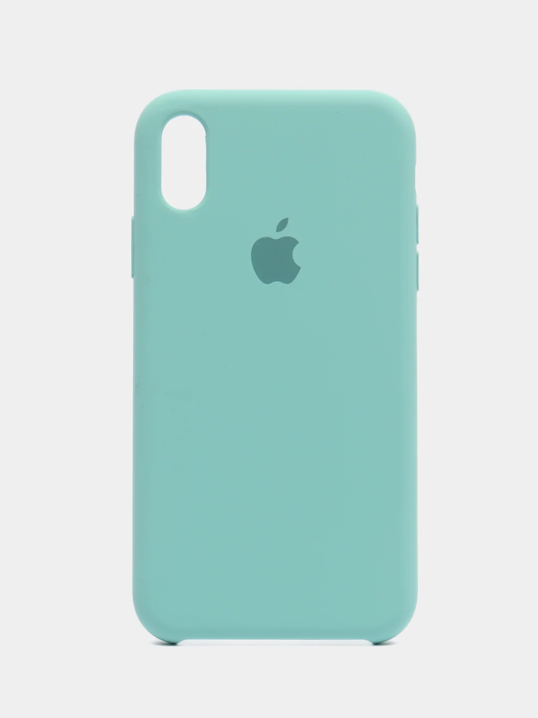 Зеленый чехол Silicone Case для iPhone XR, с открытым низом