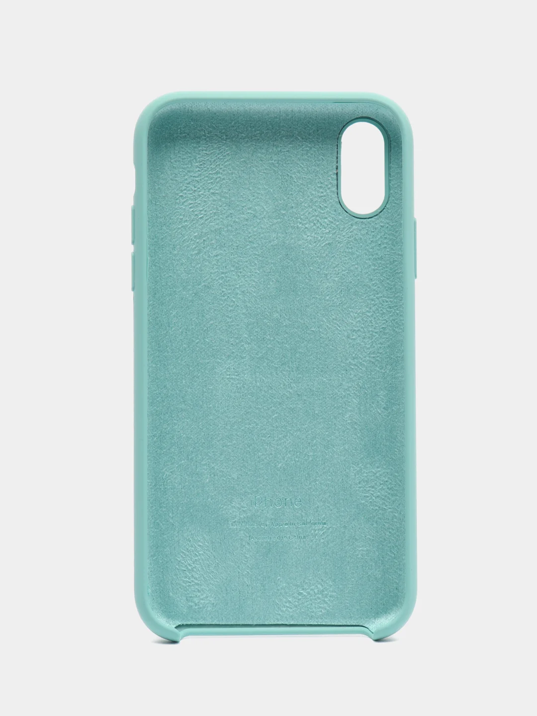 Зеленый чехол Silicone Case для iPhone XR, с открытым низом