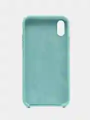 Зеленый чехол Silicone Case для iPhone XR, с открытым низом
