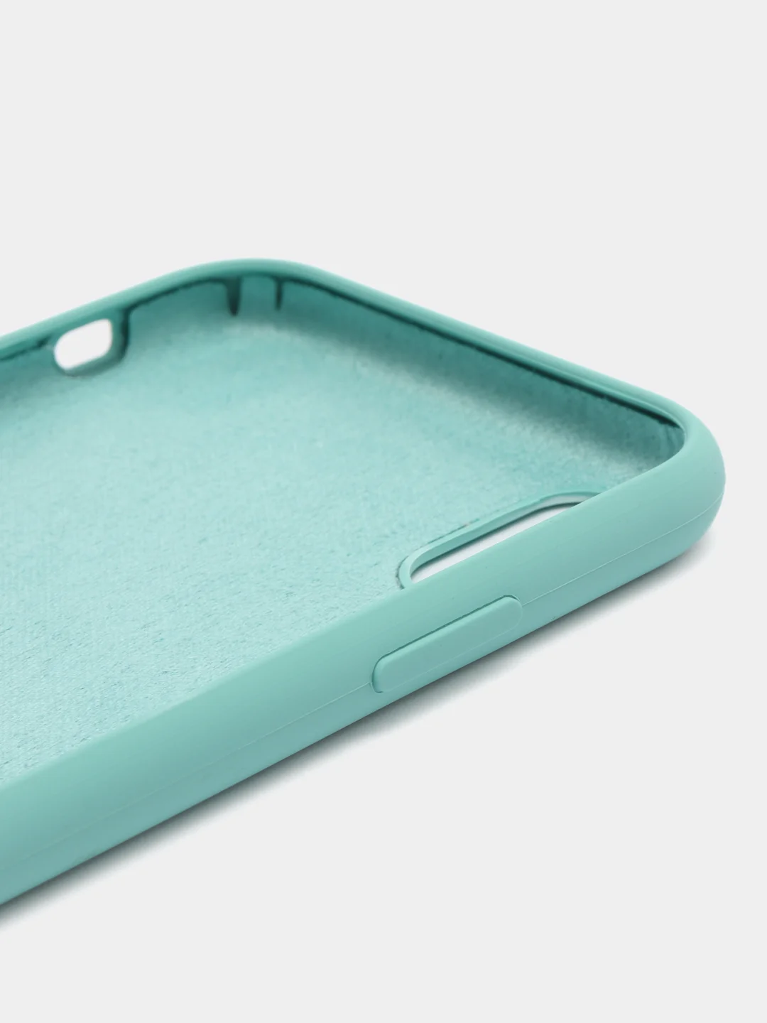 Зеленый чехол Silicone Case для iPhone XR, с открытым низом