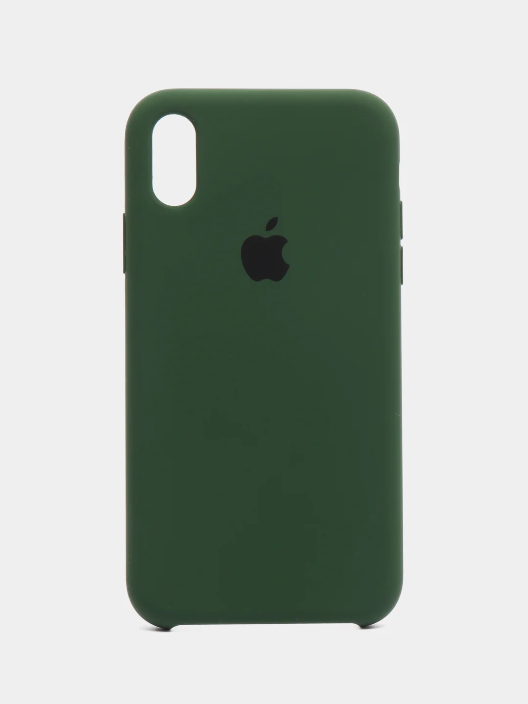 Лесной зеленый чехол Silicone Case для iPhone XR, с открытым низом