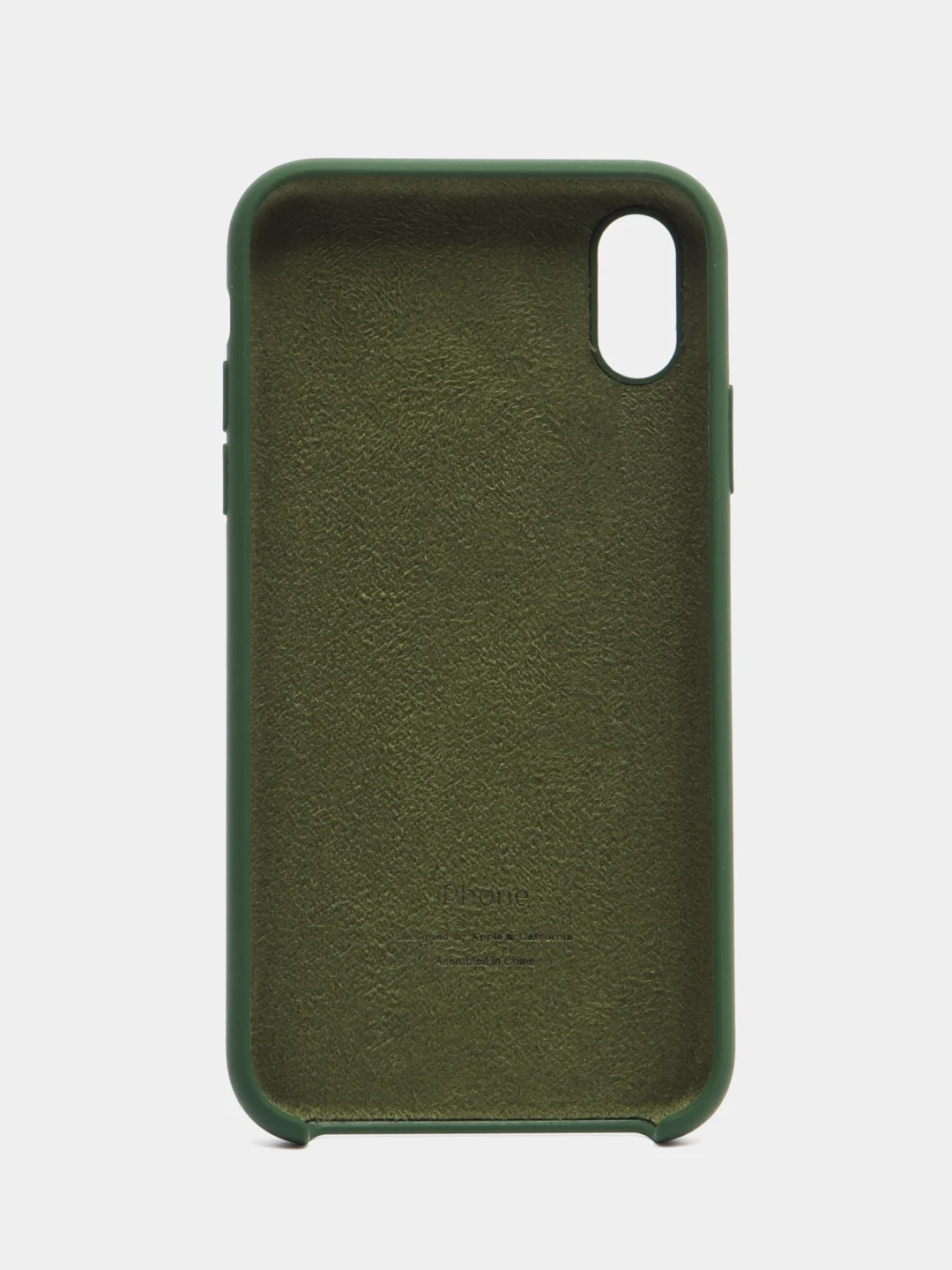 Лесной зеленый чехол Silicone Case для iPhone XR, с открытым низом