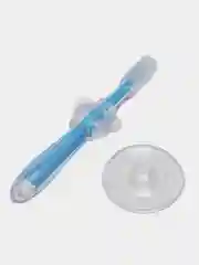 Розовый силиконовая зубная щетка, детская, с ограничителем