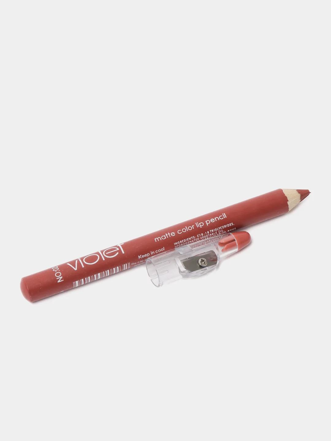 Белый набор помад-карандашей для губ Violet, матовые, с точилкой, 12 штук,подарок на новый год