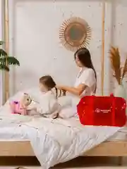 Сумка в роддом прозрачная, водонепроницаемая, 1 шт., темно-красный
