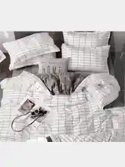 Лазурный подарочный комплект постельного белья, 1,5-спальный Хлопок / Постельное белье Евро 2 сп