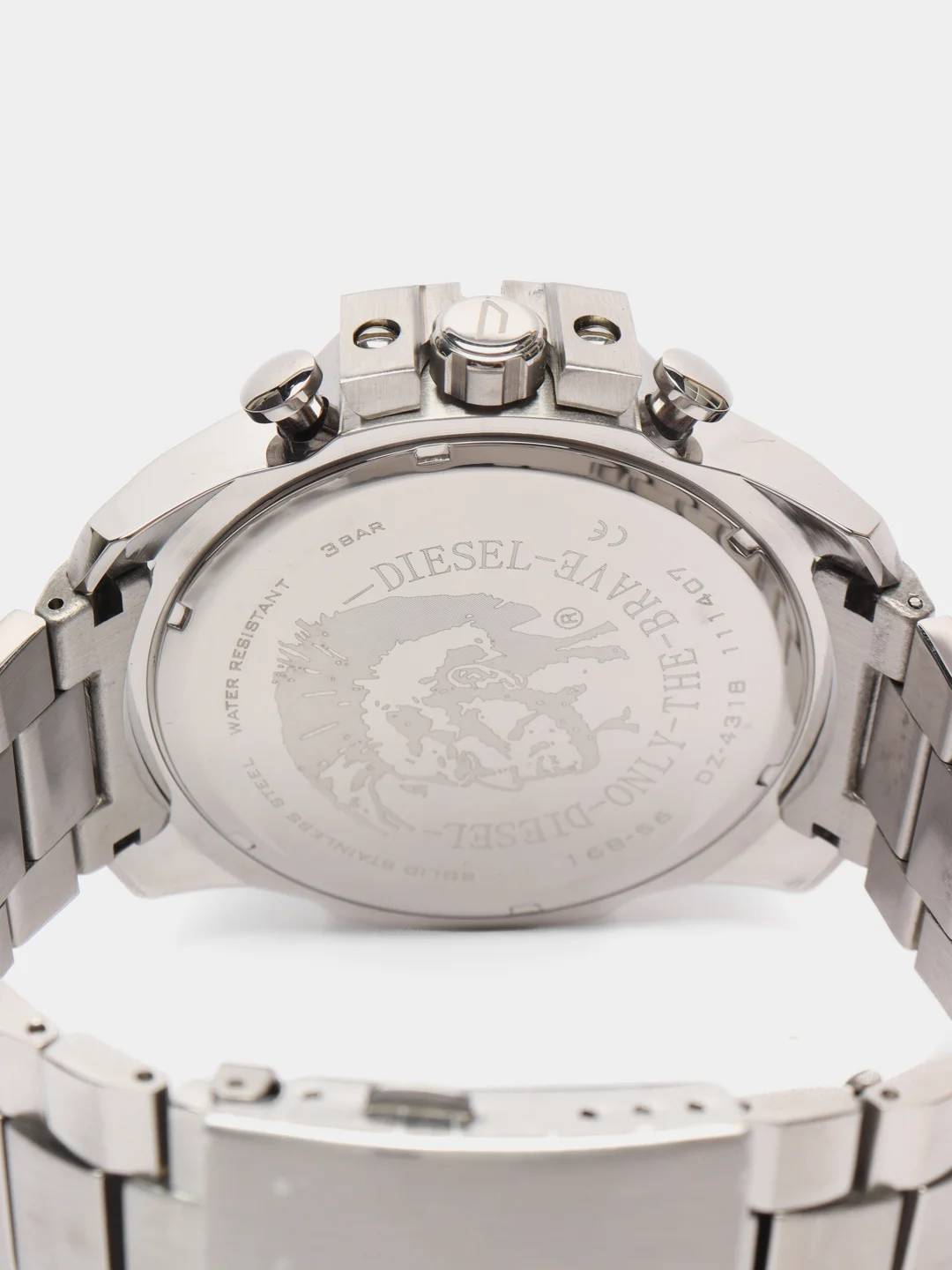 Серебряный часы Diesel Mega Chief DZ4318, с хронографом