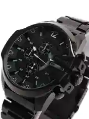 Черный часы Diesel Mega Chief DZ4318, с хронографом