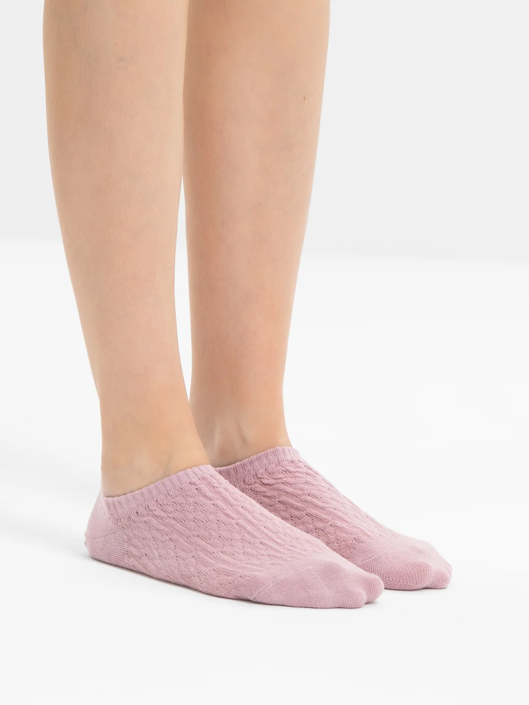 Коралловый однотонные хлопковые носки, подследники , 36-40, хлопок 100%