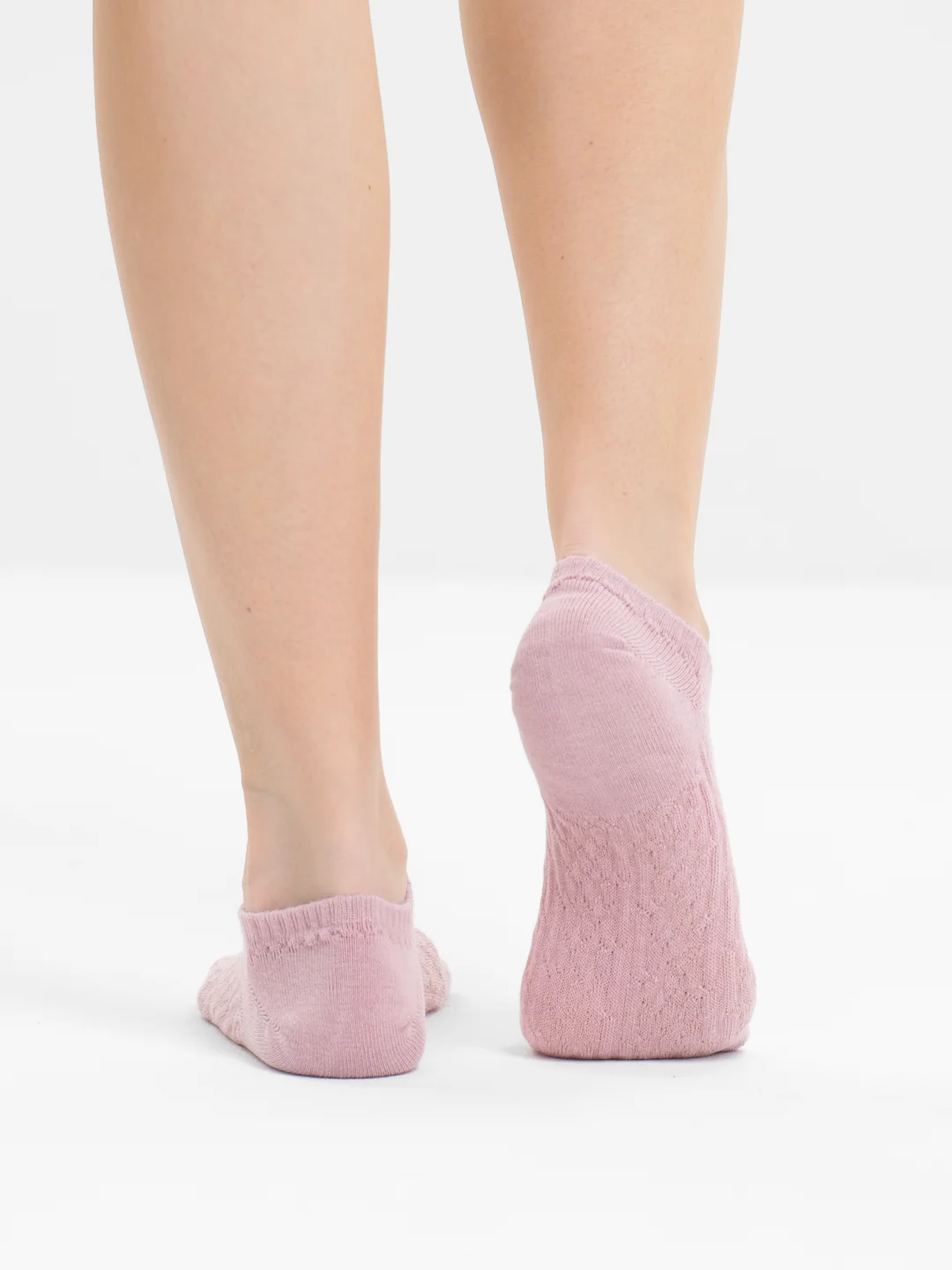 Коралловый однотонные хлопковые носки, подследники , 36-40, хлопок 100%