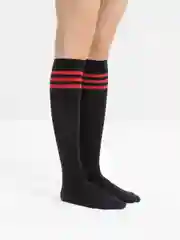 Бордовый гольфы в полоску, цветные  80D