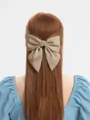Хаки бант для волос, на заколке