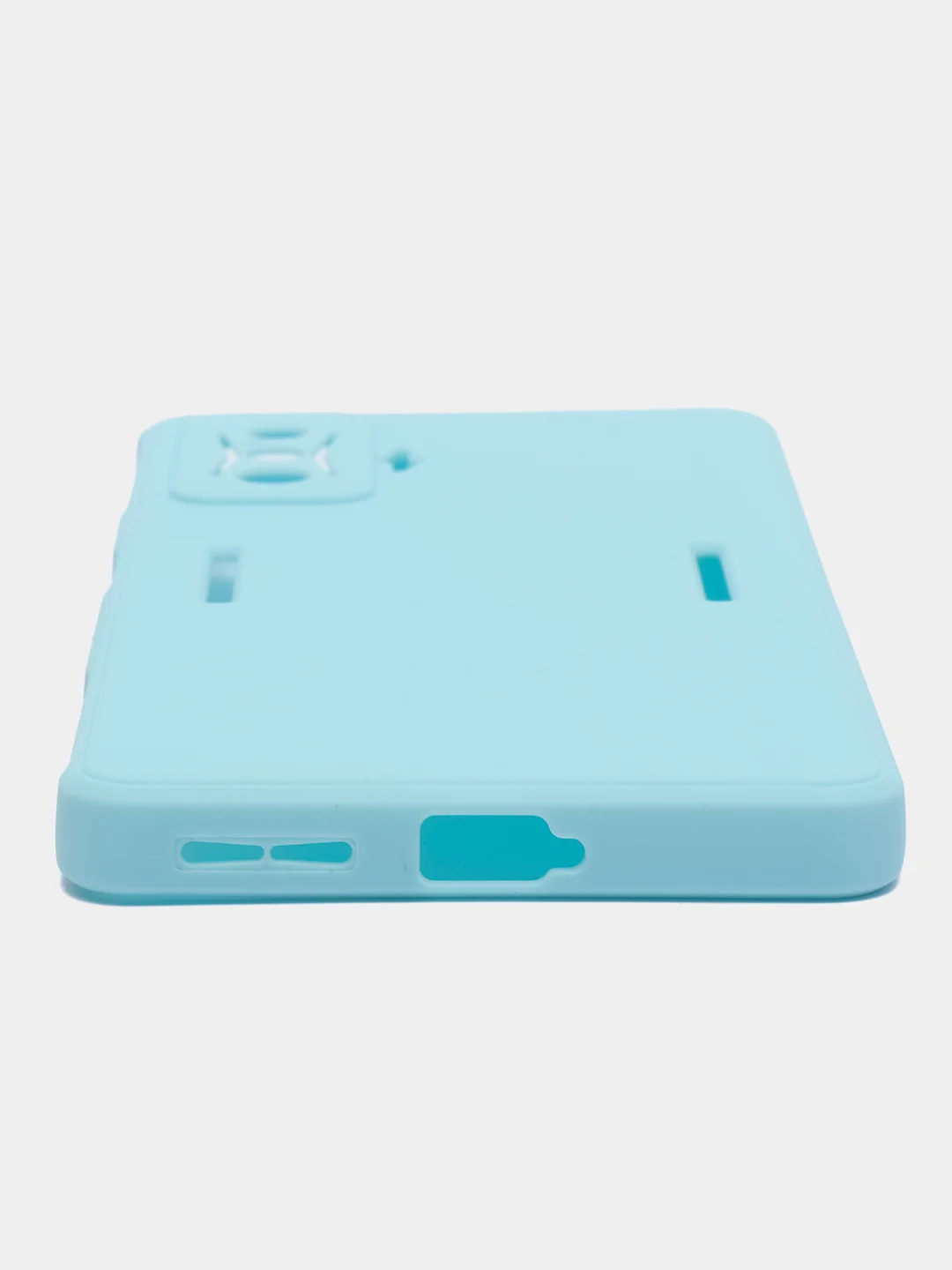 Голубой чехол для Xiaomi Poco F4 GT (Поко Ф4 Джити) силиконовый, черный, матовый, с защитой камеры