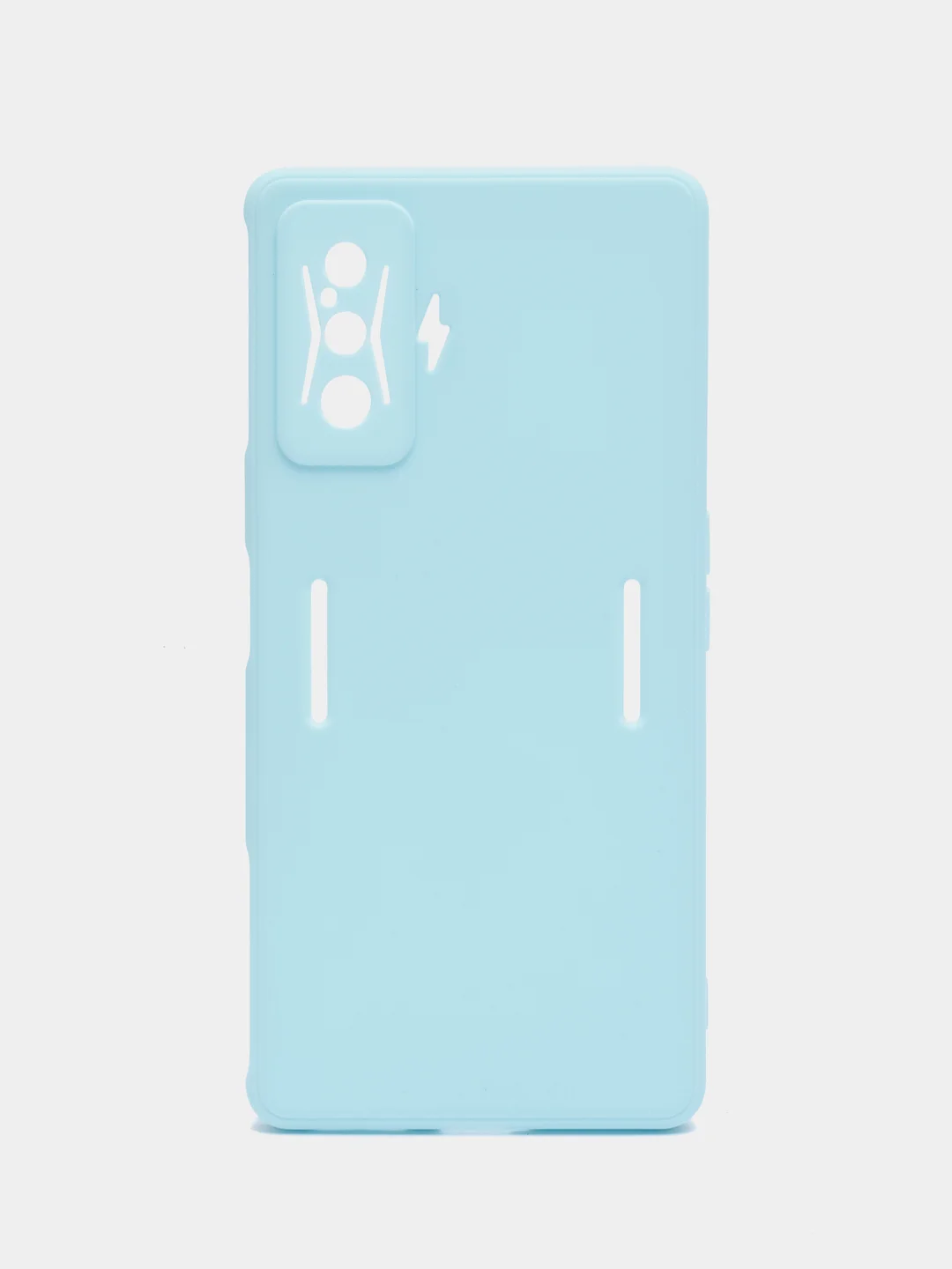 Голубой чехол для Xiaomi Poco F4 GT (Поко Ф4 Джити) силиконовый, черный, матовый, с защитой камеры