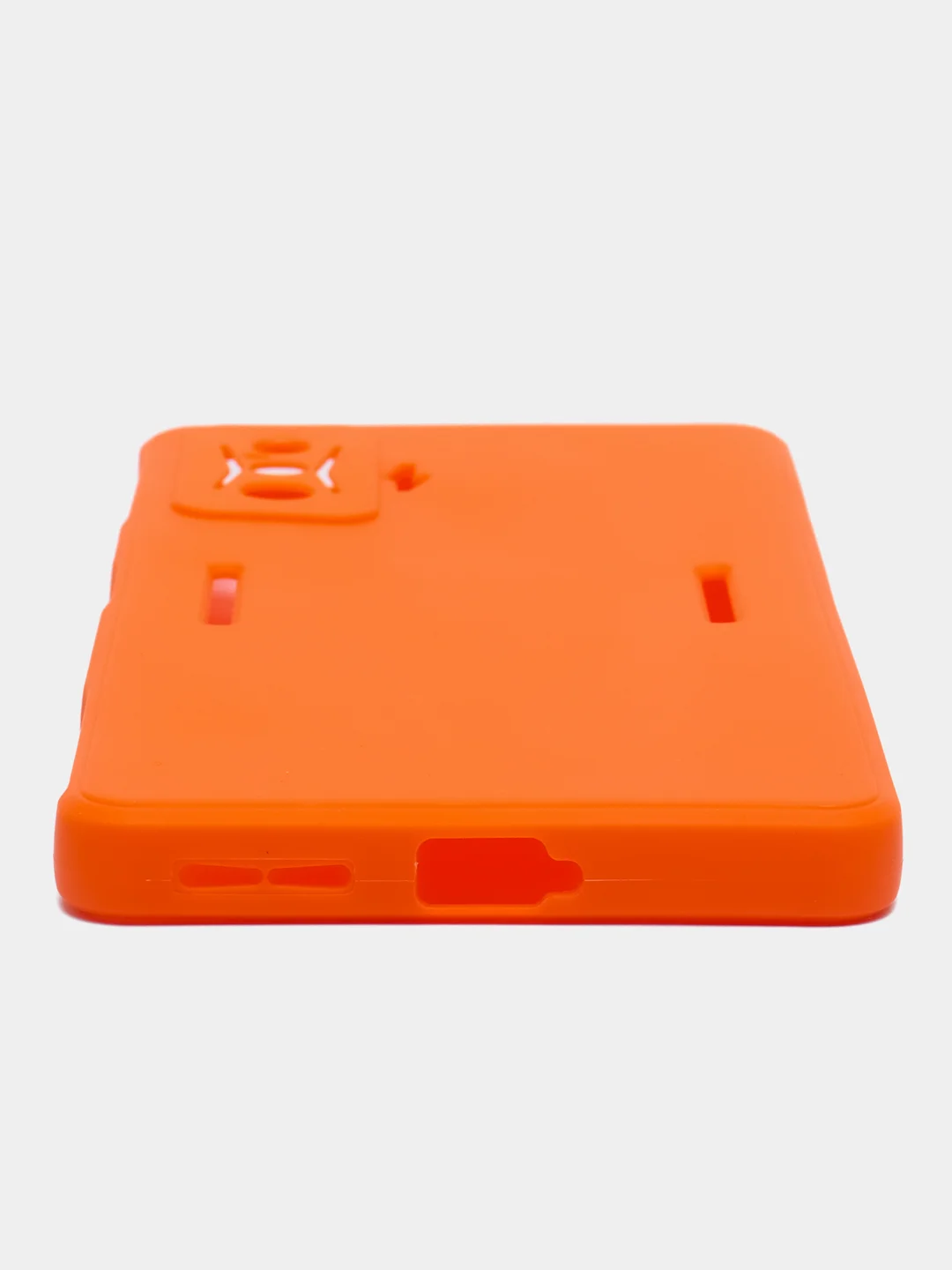 Оранжевый чехол для Xiaomi Poco F4 GT (Поко Ф4 Джити) силиконовый, черный, матовый, с защитой камеры