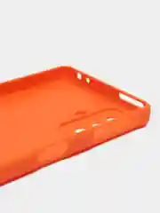 Оранжевый чехол для Xiaomi Poco F4 GT (Поко Ф4 Джити) силиконовый, черный, матовый, с защитой камеры