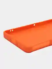 Оранжевый чехол для Xiaomi Poco F4 GT (Поко Ф4 Джити) силиконовый, черный, матовый, с защитой камеры