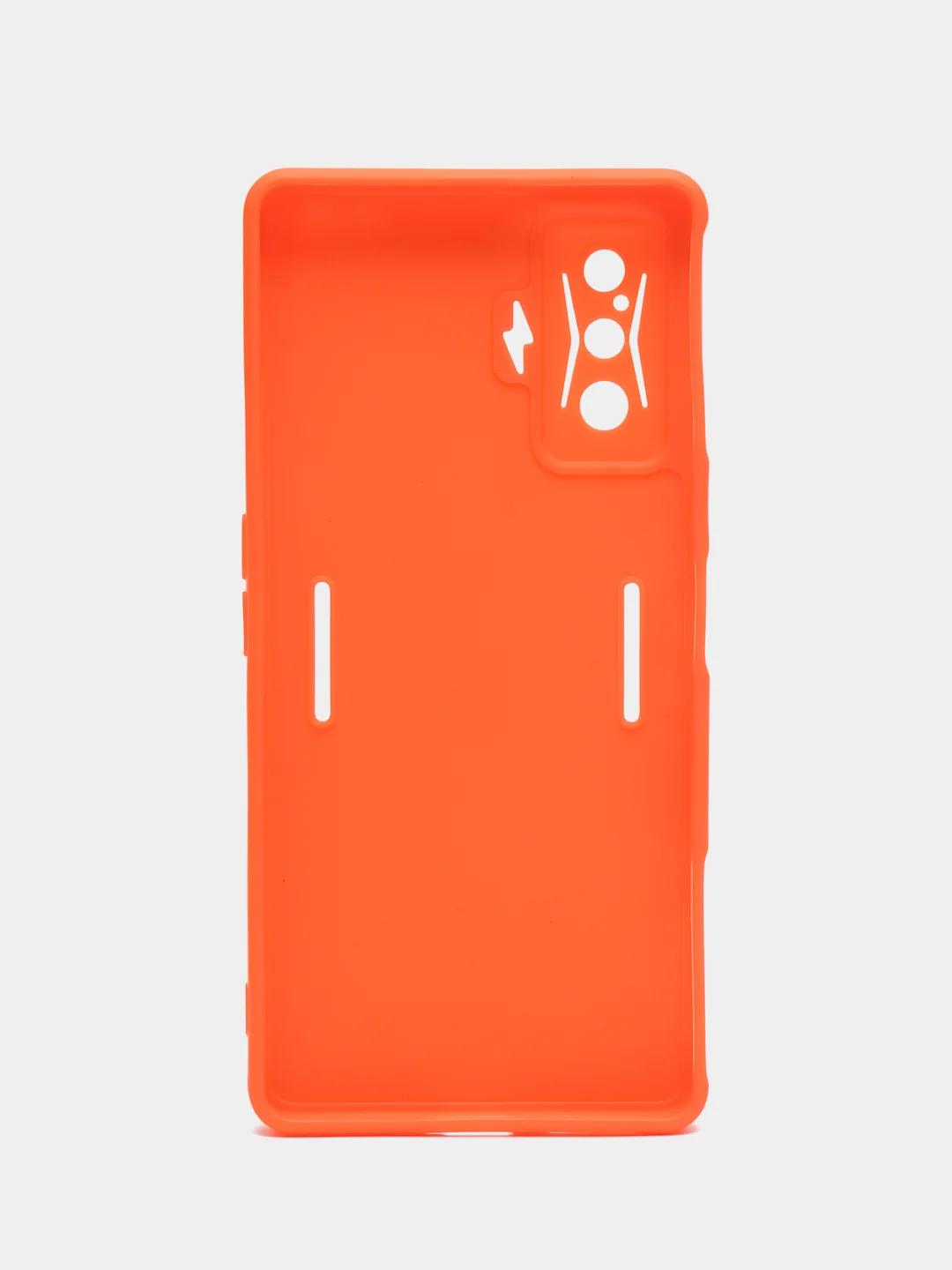 Оранжевый чехол для Xiaomi Poco F4 GT (Поко Ф4 Джити) силиконовый, черный, матовый, с защитой камеры