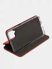 Красный чехол книжка для Samsung Galaxy A 12 / Samsung Galaxy A12 (Самсунг Гэлакси А 12), экокожа