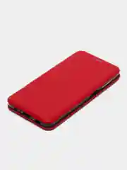 Красный чехол книжка для Samsung Galaxy A 12 / Samsung Galaxy A12 (Самсунг Гэлакси А 12), экокожа