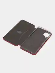 Красный чехол книжка для Samsung Galaxy A 12 / Samsung Galaxy A12 (Самсунг Гэлакси А 12), экокожа
