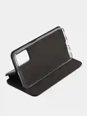 Черный чехол книжка для Samsung Galaxy A 13 (Самсунг Гэлакси А 13), из экокожи