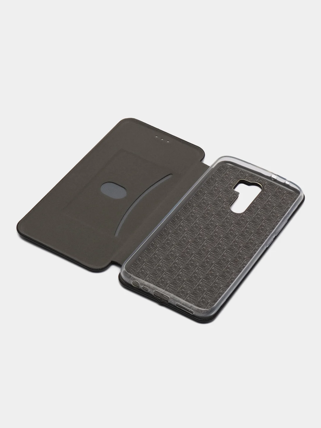 Черный чехол-книжка для Xiaomi Redmi 9 (Редми 9), экокожа