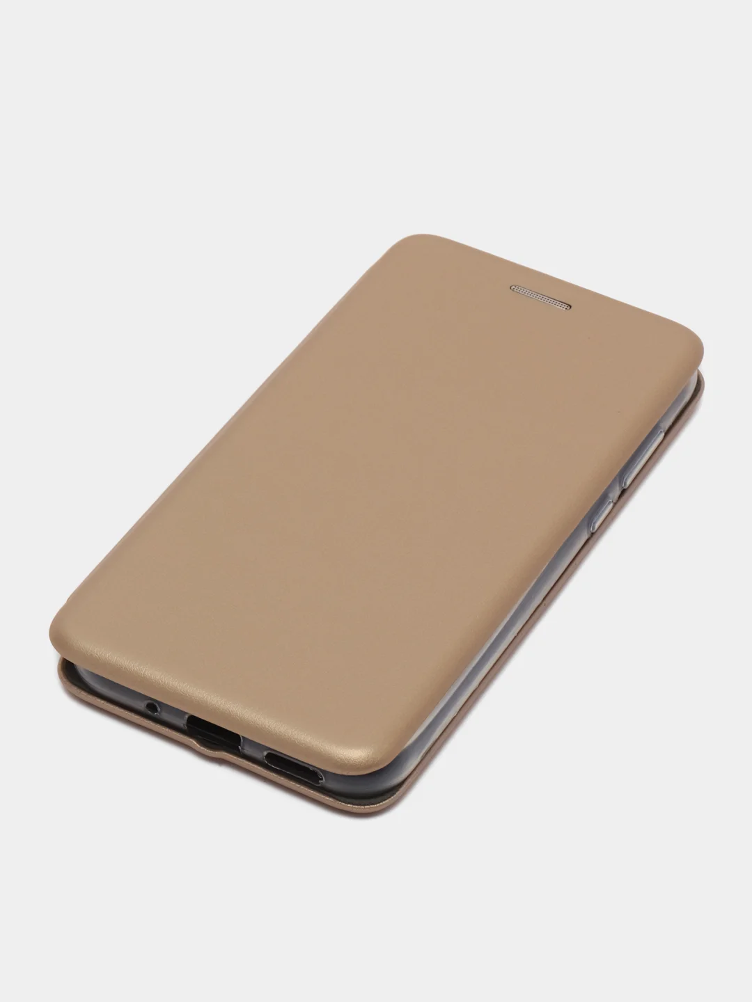 Золотой чехол-книжка для Huawei Honor 8s (Хонор 8s), Y5 2019, из экокожи
