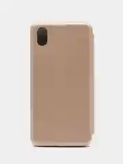 Золотой чехол-книжка для Huawei Honor 8s (Хонор 8s), Y5 2019, из экокожи