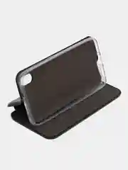 Черный чехол книжка для Xiaomi Redmi 7A (Ксяоми Редми 7A), из экокожи