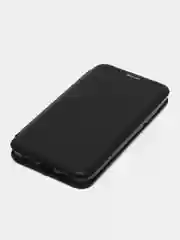 Черный чехол книжка для Xiaomi Redmi 7A (Ксяоми Редми 7A), из экокожи