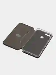 Черный чехол книжка для Huawei Honor 7A Pro (Хонор 7А Про), Y6 2018, экокожа