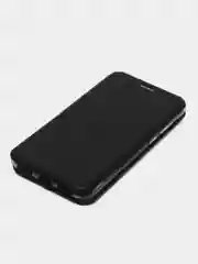 Черный чехол книжка для Huawei Honor 7A Pro (Хонор 7А Про), Y6 2018, экокожа