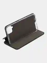 Черный чехол книжка для Samsung Galaxy A 12 / Samsung Galaxy A12 (Самсунг Гэлакси А 12), экокожа