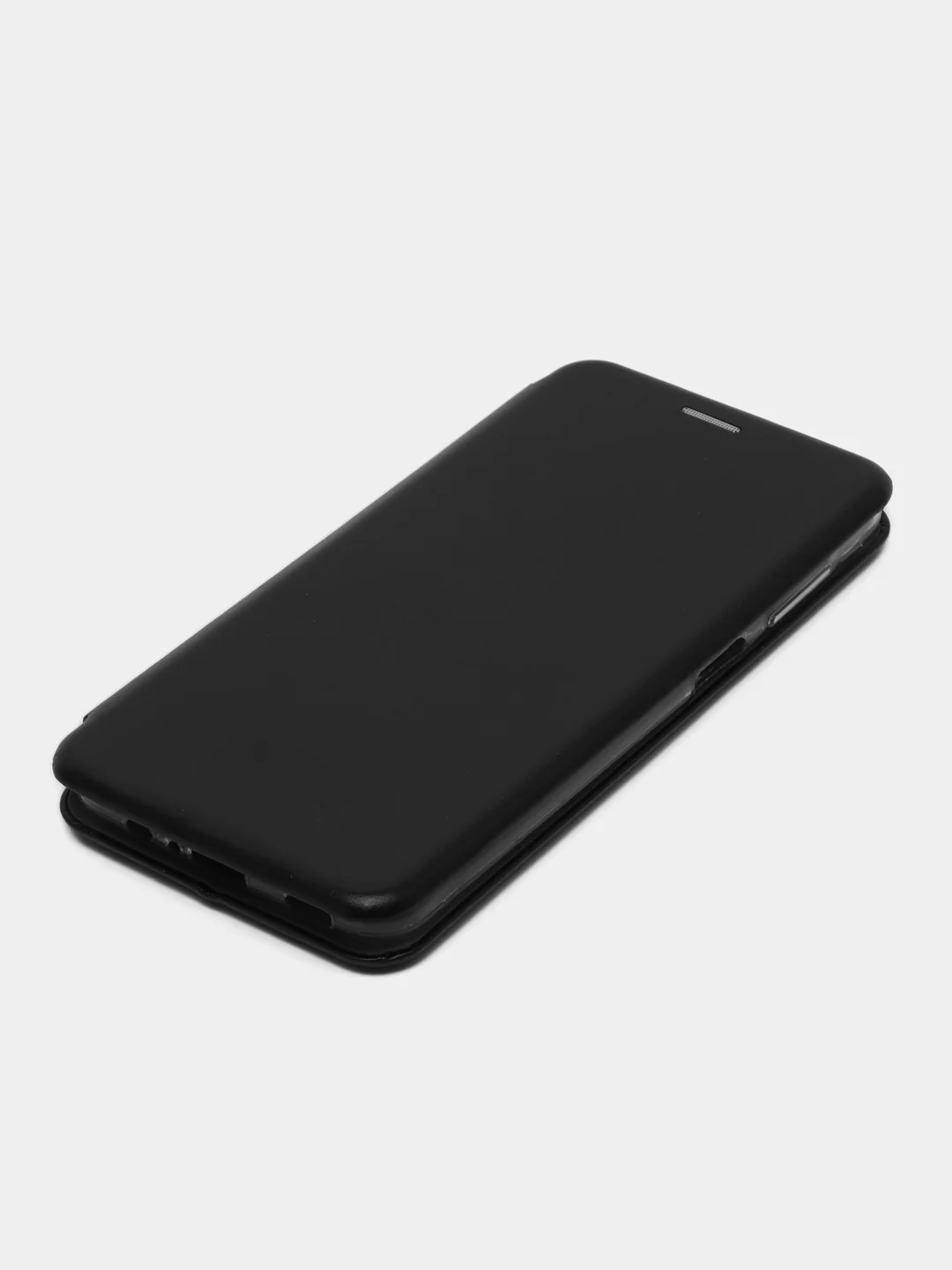 Черный чехол книжка для Samsung Galaxy A 12 / Samsung Galaxy A12 (Самсунг Гэлакси А 12), экокожа