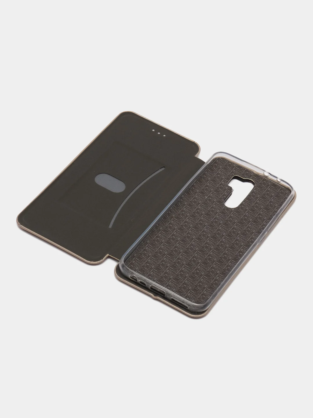 Золотой чехол-книжка для Xiaomi Redmi 9 (Редми 9), экокожа