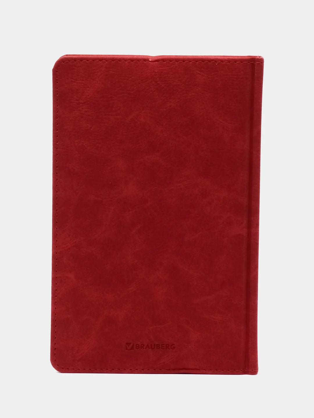 Ежедневник недатированный BRAUBERG Status, А5, под кожу, красный, 160 листов, 113364