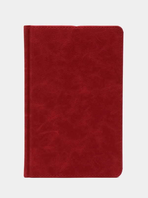 Ежедневник недатированный BRAUBERG Status, А5, под кожу, красный, 160 листов, 113364