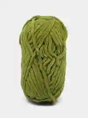 Оливковый пряжа плюшевая Alize Velluto, микрополиэстер, 100 г, 68 м